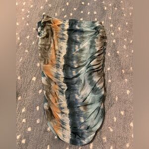 Multi color ruched mini skirt vintage